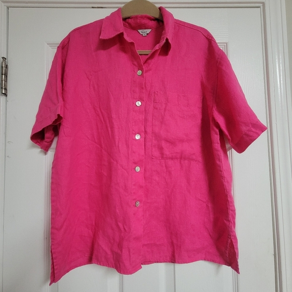 Rails Mackinley Linen Short Sleeve Button Up Shirt Size Medium. - Picture 5 of 13